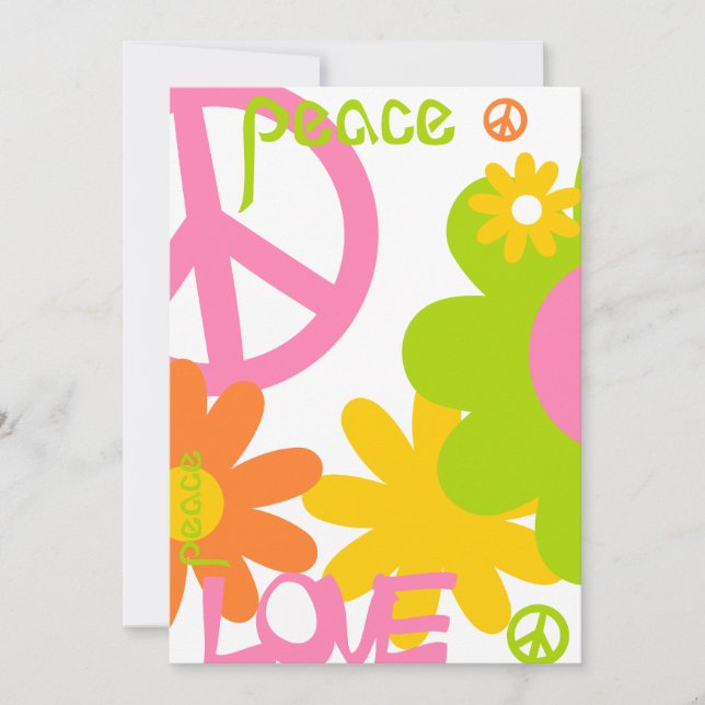 Convites Paz, Amor e Partido - Sem Texto (Frente)