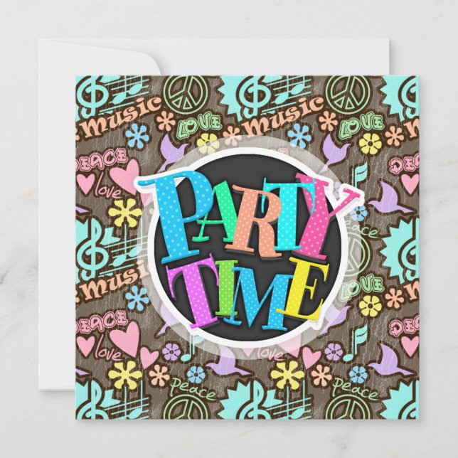 Convites Paz, Amor, Música (Frente)