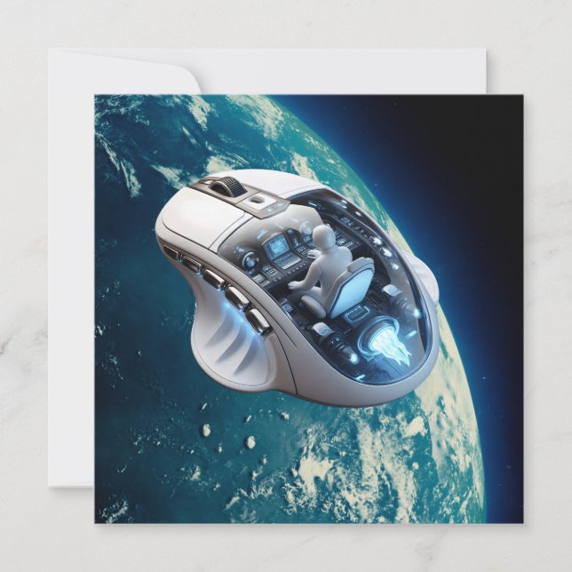 Convites PC Mouse-Spacecraft: Clique em Earth Orbit. (Frente)