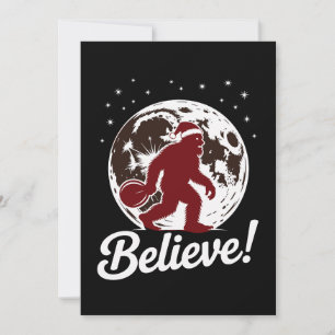 Convites Pé Grande Acredite Natal Chapéu do Papai Noel Lua 