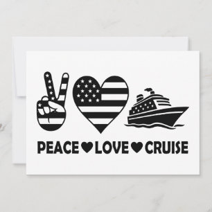 Convites Peace Love Cruise USA Vacance Vibes