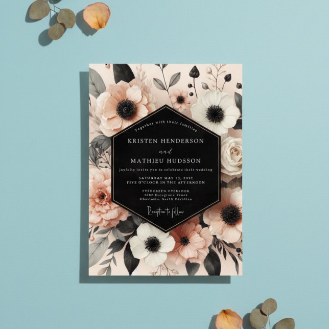 Convites Peach Blossom Opulent Romance Wedding (Criador carregado)