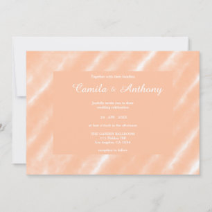 Convites Peach Fuzz Color Watercolor Abstrato Patterno