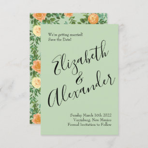 Convites Peach Green Wedding Primavera Pastel