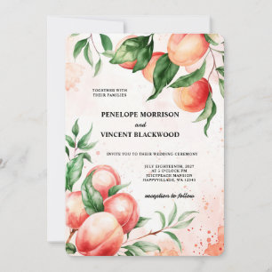 Convites Peach Love Wedding