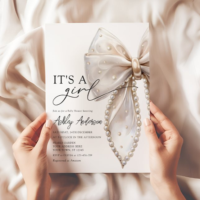 Convites Pearl Arco é um Chá de fraldas (Criador carregado)