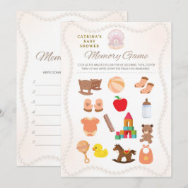 Convites Pearl Baby Shower Game - Editable Name, 5x7
