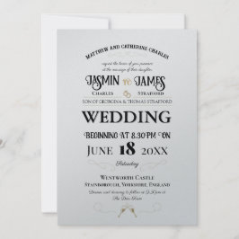 Convites Pearl Shimmer Font Wedt