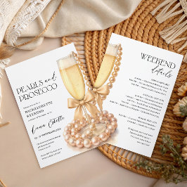 Convites Pearls and Prosecco Bachelorette Weekend Itinerary