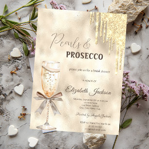 Convites Pearls Arco Prosecco Glitter Drives
