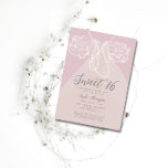 Convites Pearls Princesa Vestida Blush Rosa Doce Festa 16<br><div class="desc">Um modelo doce 16,  simples,  moderno,  elegante e chic,  com fundo cor-de-rosa,  cordas de pérolas em uma princesa vestida de pincel,  com capas recheadas e tipografia moderna. Um design de "pérolas e redemoinhos".</div>