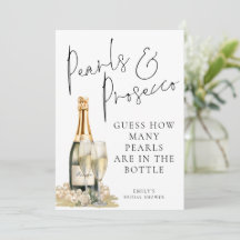 Pearls Prosecco Adivinha Quantos Jogos de Chá de p