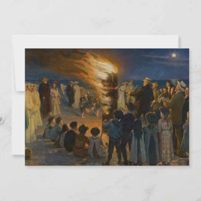 Convites Peder Severin Kroyer - Fogueira de Eva Bonfire (Frente)