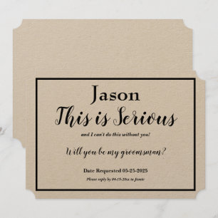 Convites Pedido de Padrinho Esta é uma Opção de Nome Sério