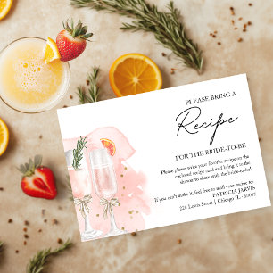 Convites Pedido de Receita de Chuveirinho Nupcial Mimosa Ro