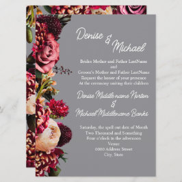 Convites Pedra Colorida Cinzelada de Crisântemo