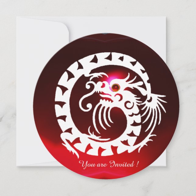 CONVITES PEDRA GEMADA RUBI BORGONHA VERMELHA DRAGÃO SERPENT (Frente)