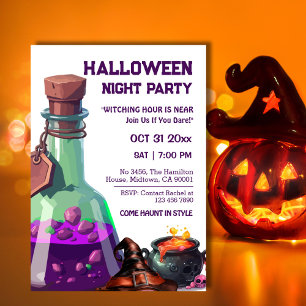 Convites Pedra mágica de bruxaria que cavava o Halloween