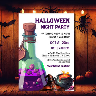 Convites Pedra mágica de bruxaria que cavava o Halloween