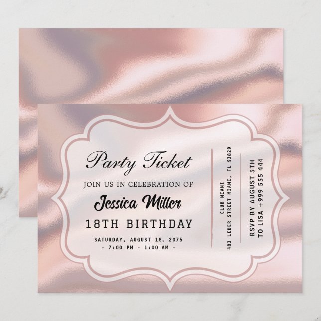 Convites pedra opala (Frente/Verso)