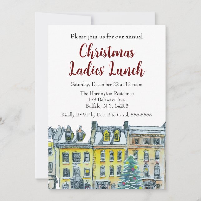 Convites Pedras Brancas Douradas de Natal na Cidade (Frente)