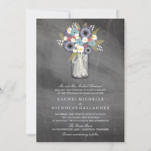 Convites Pedreiro floral do jardim do vintage que Wedding