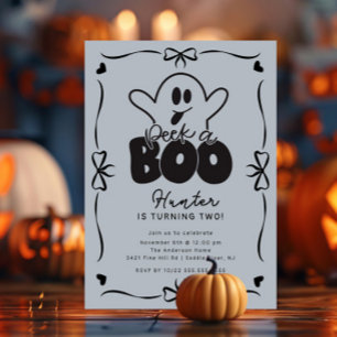 Convites Peek A Boo Ghost Birthday