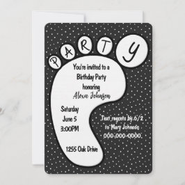 Convites Pegada De Parte No Bolinhas