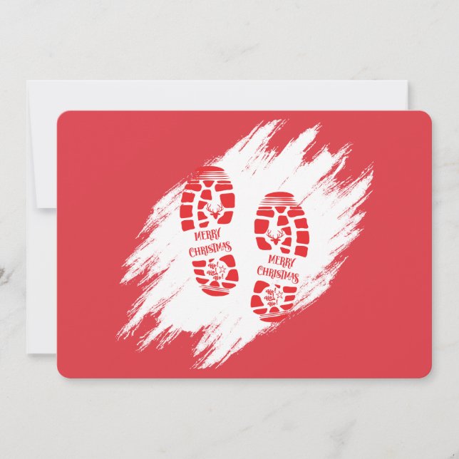 Convites Pegada do Papai Noel (Frente)