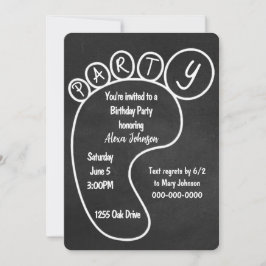 Convites Pegada Física No Quadro Preto