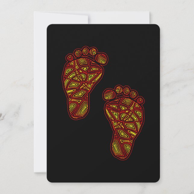 Convites Pegadas de Bebê (Frente)