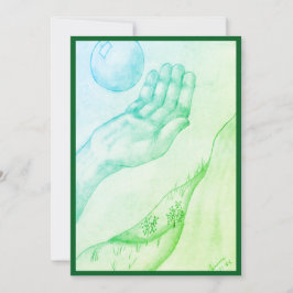 Convites Pegando ou jogando? - Plano verde