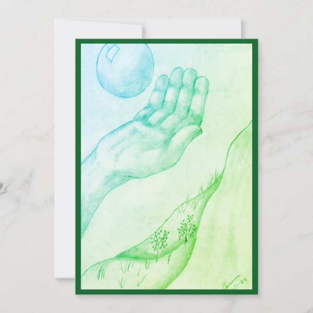 Convites Pegando ou jogando? - Plano verde (Frente)