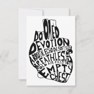 Convites peito vazio: coração anatômico