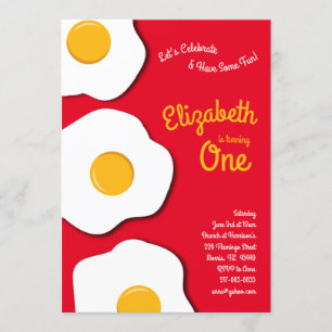 Convites Peitos De primeiro aniversario De Café Da Manhã 