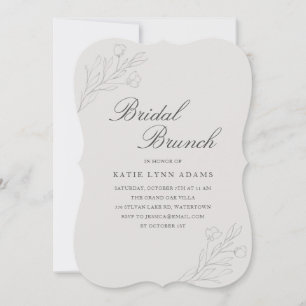 Convites Peixe-brida de Cinzas Floral de Arte Elegante