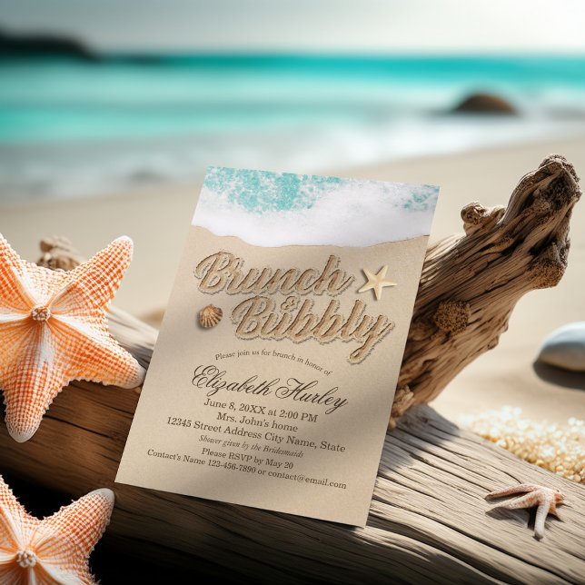 Convites Peixe de Starfish de Brunbble Chá de panela Summer (Criador carregado)