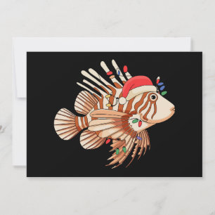 Convites Peixe-leão Papai Noel Chapéu Luzes de Natal Xmas F