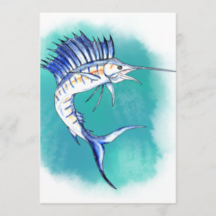 Convites Peixe-vela em Aquarela