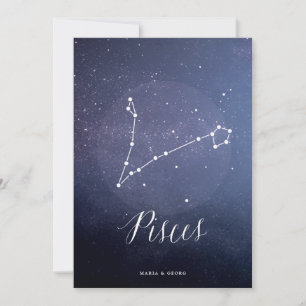 Convites Peixes de Número de Tabela Celestial de Estrela d