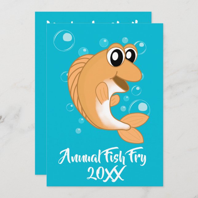 Convites Peixes fritos marisco Festa de fermento com peixe  (Frente/Verso)