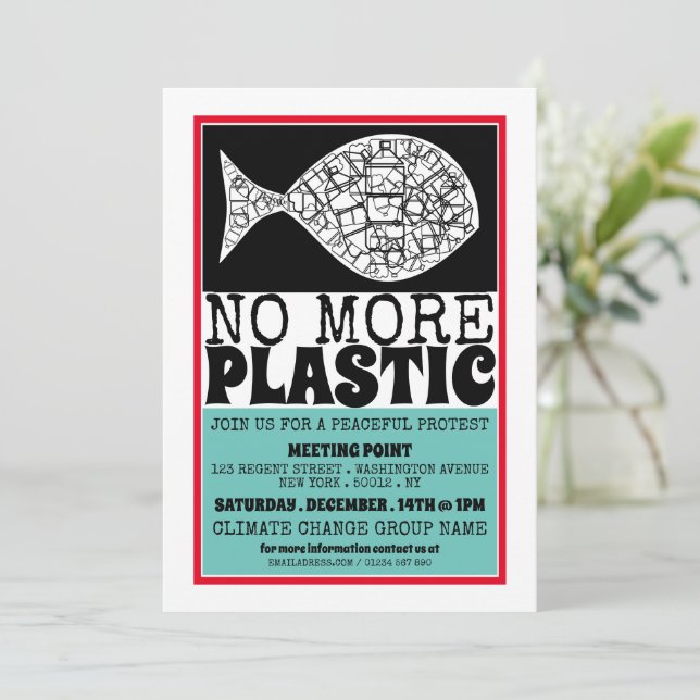 Convites Peixes Plásticos, Ponto de Reunião sobre Alteraçõe (Em pé/Frente)