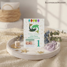 Peixes Primeiro Aniversário Dourado, Balões & Foto