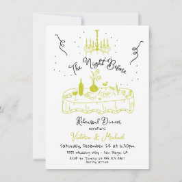 Convites Pele Desenhada À Mão Na Noite Antes Do Janto De En