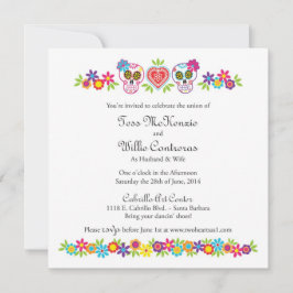 Convites Peles e Flores de Açúcar Personalizadas - Fundo Am