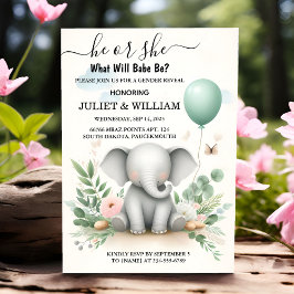 Convites Pelo Big Zoo Baby White Elephant Birth Reveal