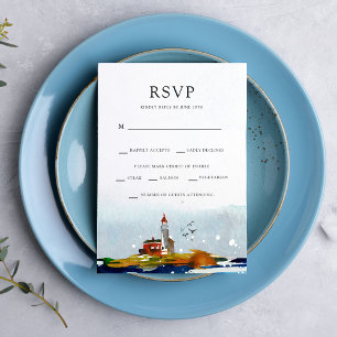 Convites Pelo Mar RSVP com Opções de Entrada