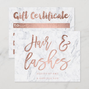 Convites Pêlos de cabelo de certificado de presente são r