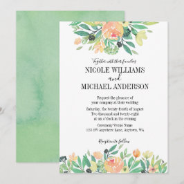 Convites PÊMICA de cor verde-impermeável Foliage WEDDING