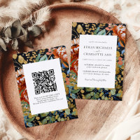 Pena Laranja Queimada Pintura Floral Código QR Cas